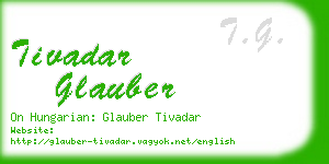 tivadar glauber business card